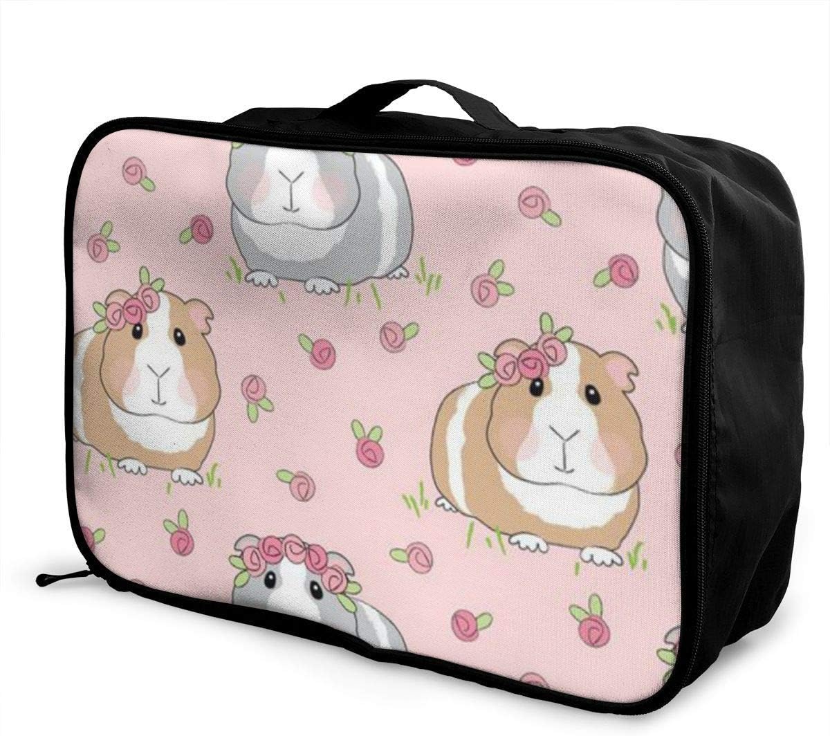 Lightweight Large Capacity Portable Luggage Bag Guinea Pig Print Travel