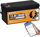 ECO-WORTHY 12V 280Ah LiFePO4 Battery with Bluetooth 200A BMS 3584Wh