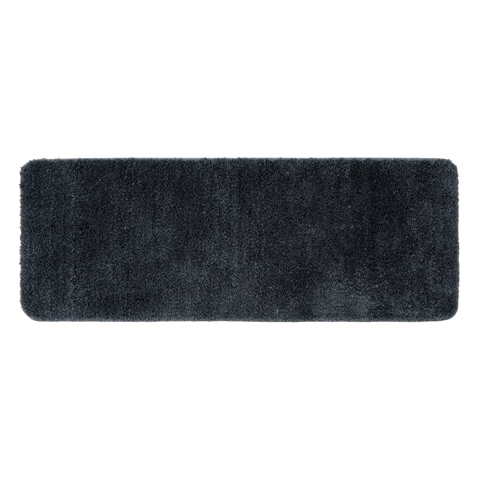 MIULEE Bathroom Rug Entrance Mat Shower Mat Non-Slip Tabis Absorbent Soft Microfibre Toilet Bath Tub Outlet Kitchen Living Room Bedroom Dark Grey 45 x 120 cm