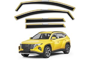 Deejecsun in-Channel Window Rain Guards Fit for Hyundai Tucson 2022 2023 2024 2025 Extra Durable Window Deflectors Vent Visors Shades Car Accessories Visors Rain Guards -4 pcs