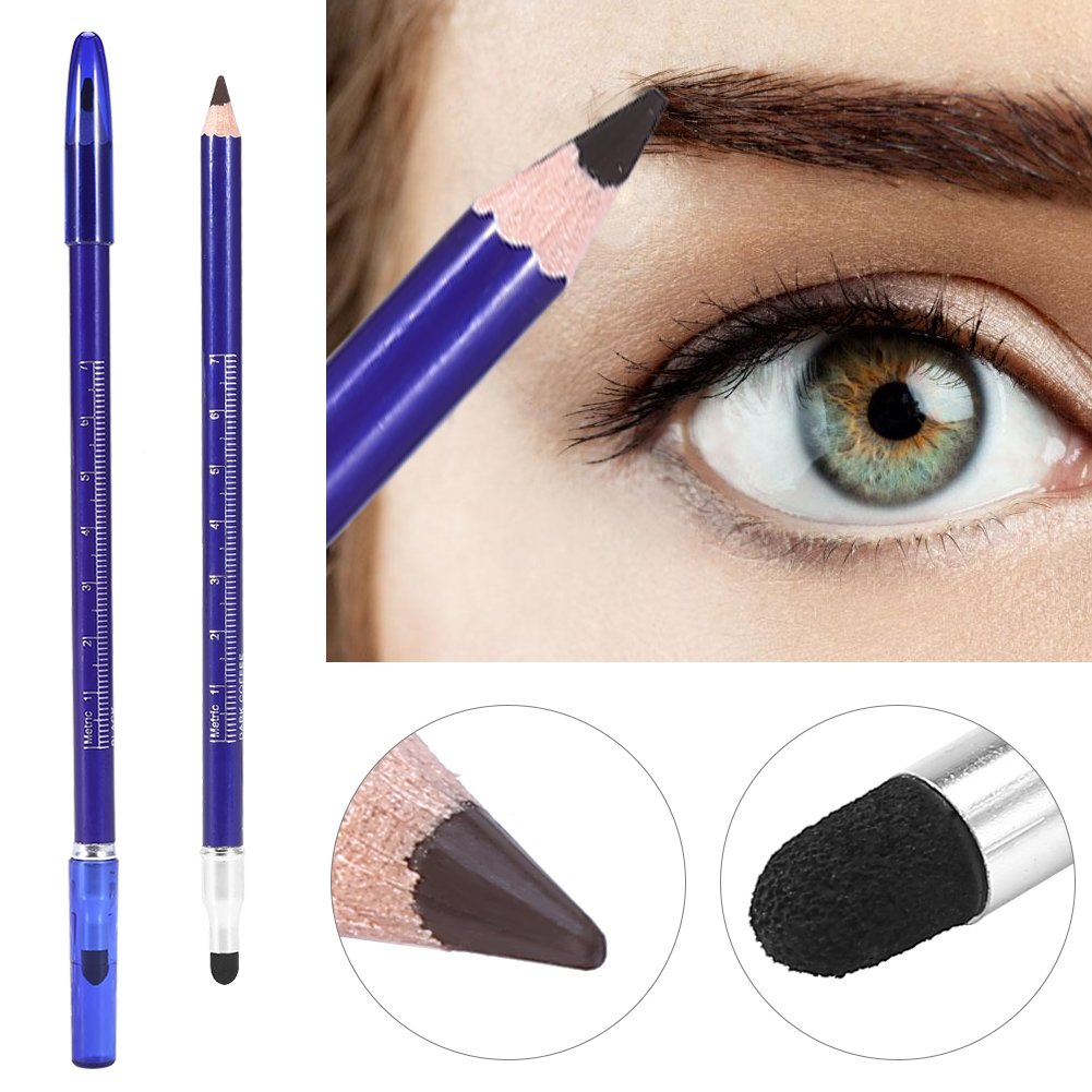 Eyebrow Pencil, Semi-Permanent Microblading Eyebrow Makeup Positioning Double-Head Eyebrow For Pencil, 3 Colors(Brown)
