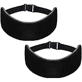 JenPen 2 Sets Headrest Travel Pillow Neck Pillow for Airplane Travel Functional Head Straps Neck Brace for Sleeping on Airplane Car(Black)