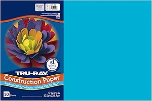 Tru-Ray® Construction Paper, 12" x 18", 50% Recycled, Atomic Blue, Pack Of 50