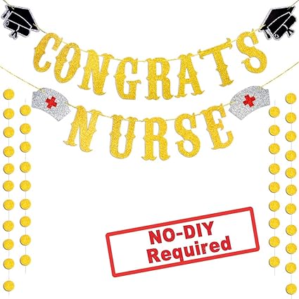 Nurse Theme Party Katchon Congrats Nurse Cake Topper Nursing