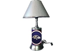 HBGP Table Lamp with Shade, Team Logo Plate Rolled into The lamp Body, Baltimore (R)