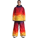 GSOU SNOW Women's Ski Jacket and Pants Set Baggy Snowboard Jacket Snow Suit Waterproof Windproof Hooded Coat
