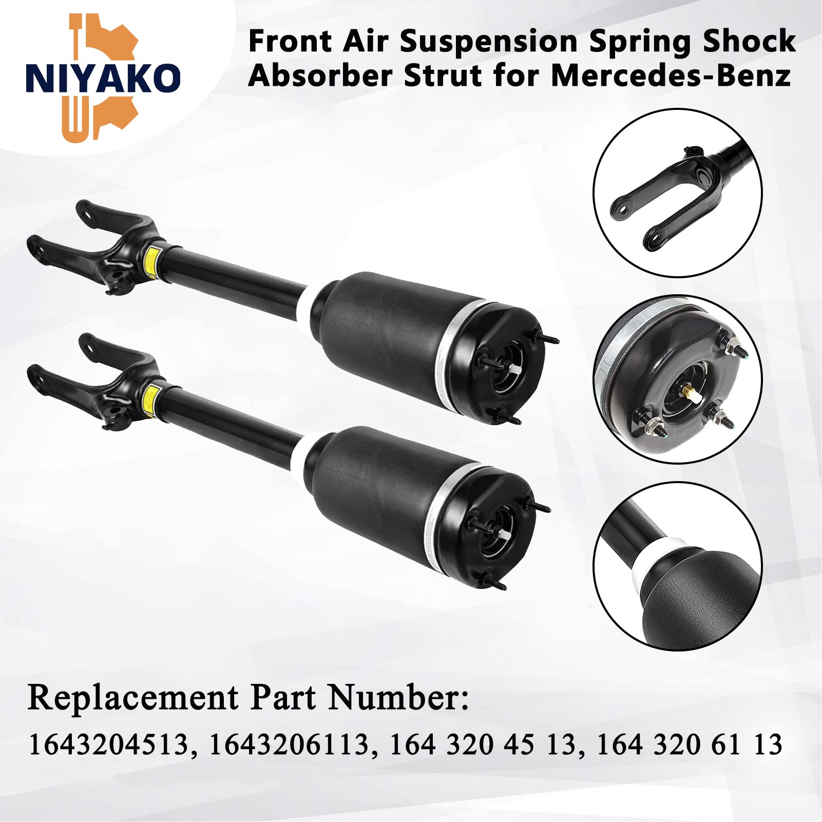 Mua Niyako Pair Front Air Suspension Strut Assembly Shock Absorber ...
