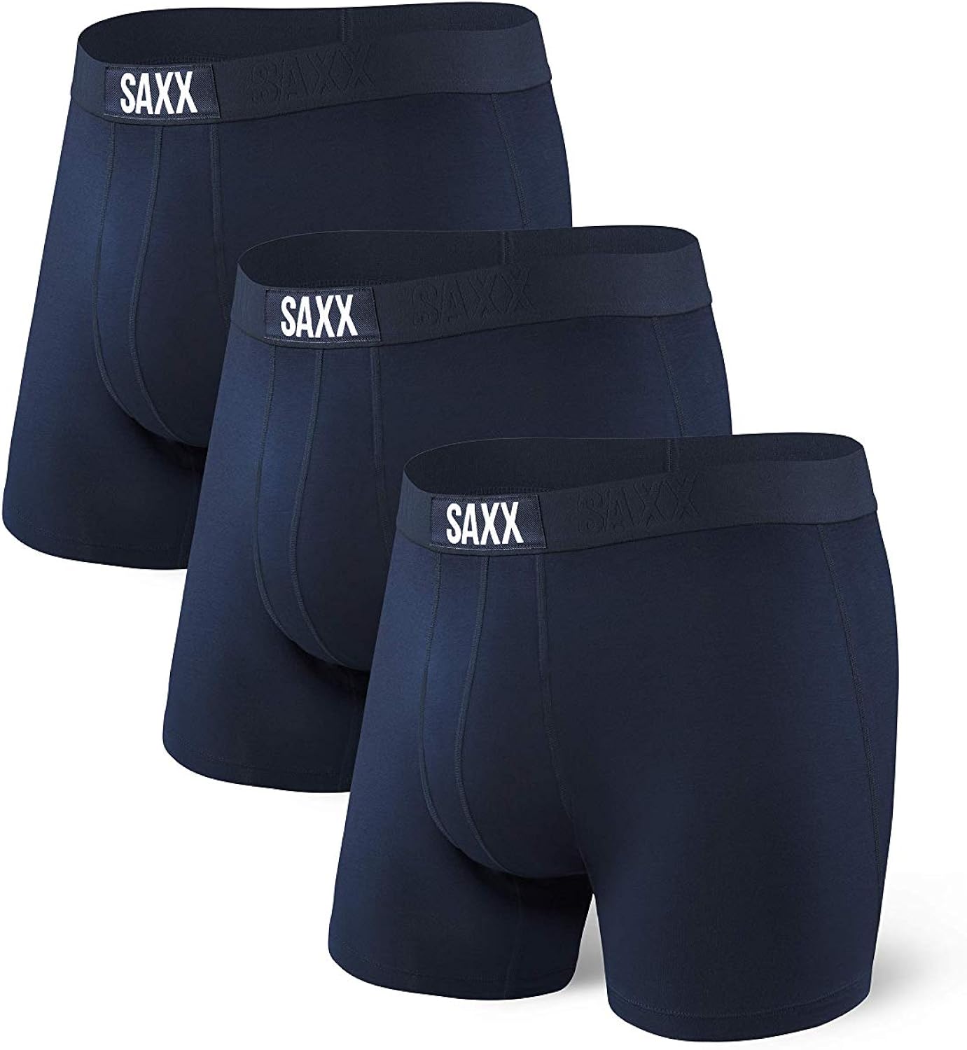 Saxx Underwear Men's Boxer Briefs – Vibe Boxer Briefs with Built-in Ballpark Pouch Support – Boxer Briefs, Pack of 3 at  Men’s Clothing store