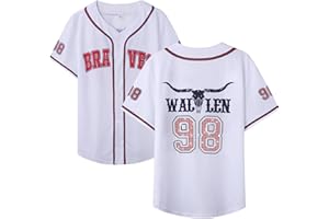 FUJUTANG Women 98 Baseball Jersey Cow Skull Graphic Rhinestone Shirts Fan Tshirts Country Music Short Sleeve Tops