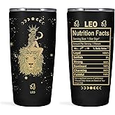 Leo Witchy Gothic Gifts - 20oz Astrology Zodiac Cup, Stainless Steel Insulated Constellation Tumbler