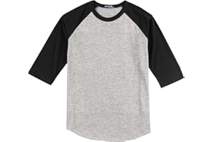 SPORT-TEK Unisex Colorblock Raglan Jersey | Long Sleeve Workout T-Shirt for Men & Women, Lightweight Clothing for Gym Fashion
