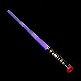 MewduMewdu Light Up Saber with Electronic Lights & FX Sound for Kids and Adults, Purple Blue Red Changing LED Light Expandable Saber Sword Toy for Roleplay(Standalone)