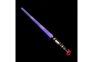 MewduMewdu Light Up Saber with Electronic Lights & FX Sound for Kids and Adults, Purple Blue Red Changing LED Light Expandable Saber Sword Toy for Roleplay(Standalone)