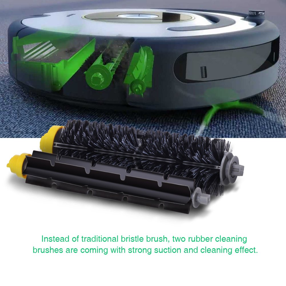 Ersatz-Vorderrad & Bürstenset Für IRobot Roomba 500/600/700 Serie – Inkl. Seitenbürsten