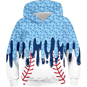 uideazone 6-16 Years Boys Hoodies for Kids 3D Graphic Hooded Sweatshirt | Big Kangaroo Pocket, Lightweight Fabric, Easy Match
