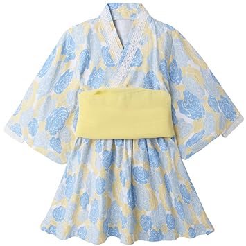 Amazon Vine 浴衣ドレス シフォン兵児帯付 ベビー 子供 浴衣 女の子