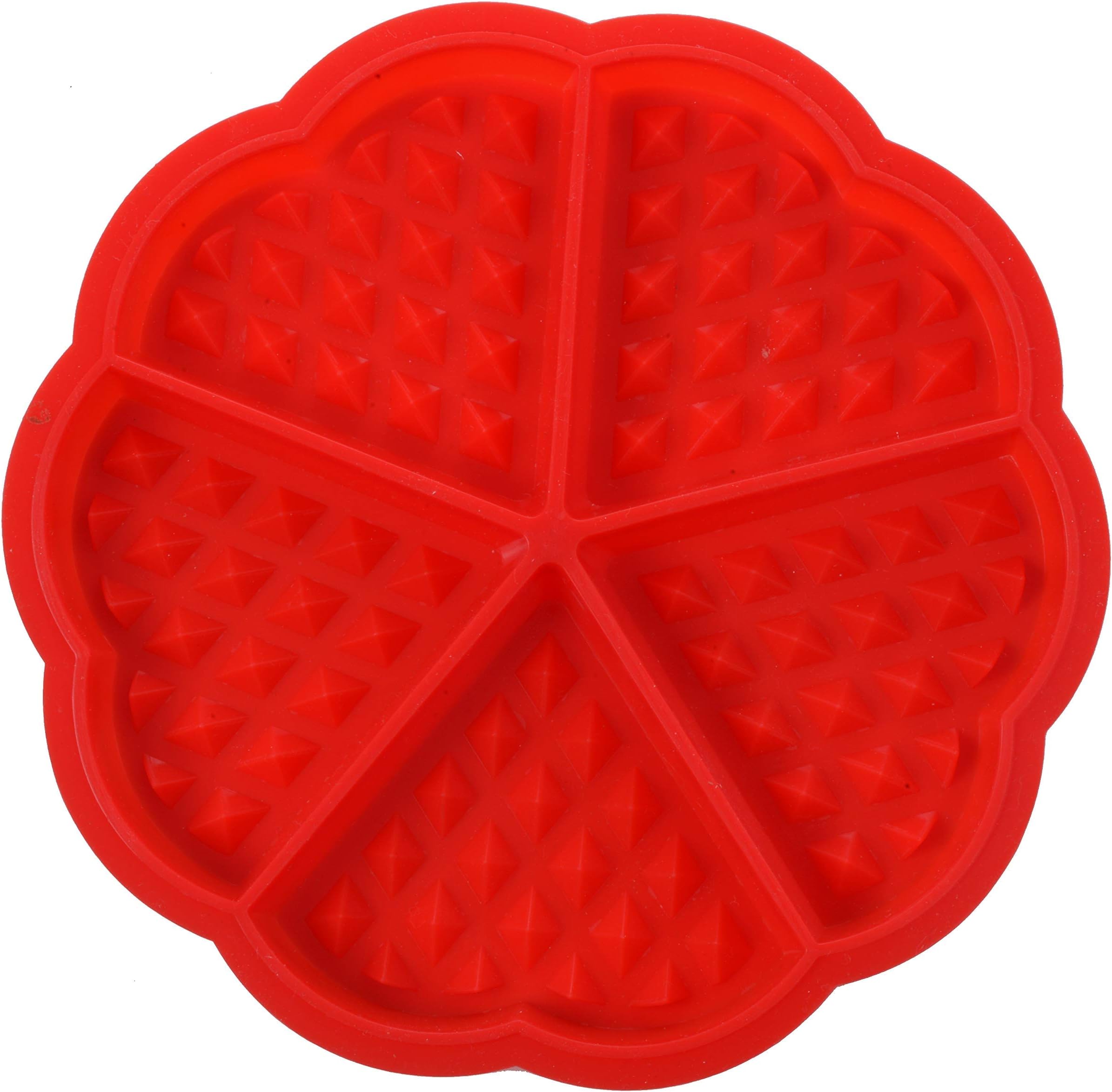 Garlic Press Rocker Stainless Steel Ginger Crusher Squeezer with Ergonomic handle Includes Silicone Garlic Peeler Spoon/Cleaning Brush Has Been Adjusted To Clean Garlic Residue inside The Holes. (1, Red)