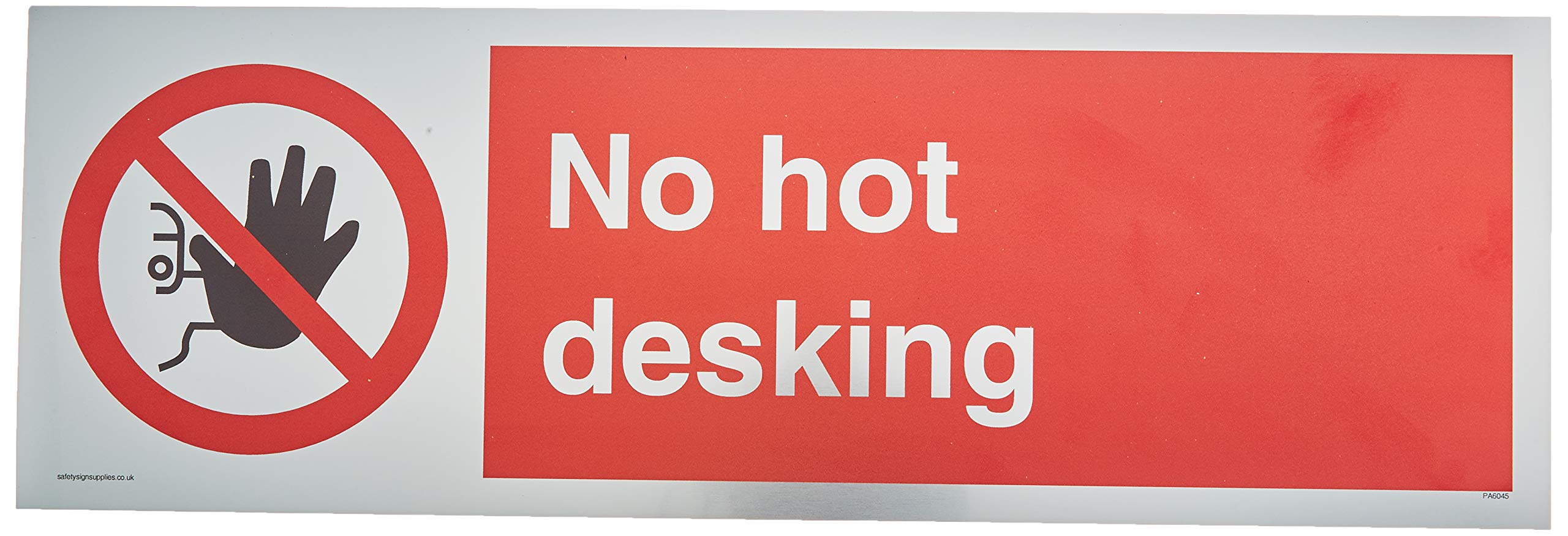 No hot desking sign