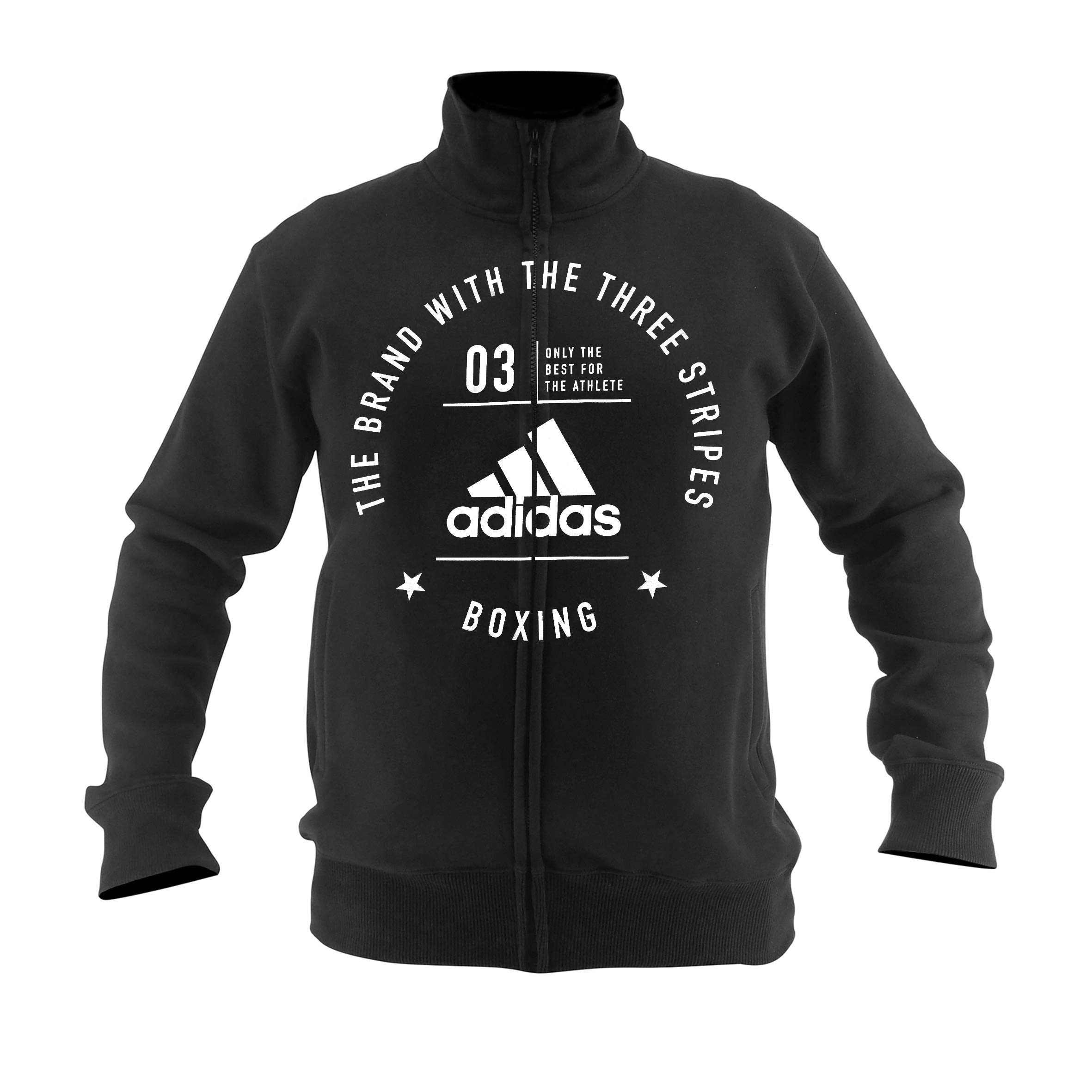 adidas Unisex zip community line., unisex_adult, Zipper, ADICL03B-90100-XS, black/white, XS