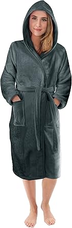 womens black dressing gown
