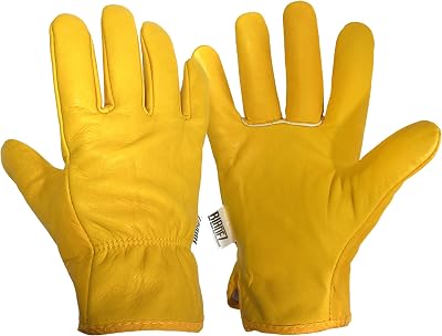 Bladez Thorn-Proof Gardening Gloves Large Leather Palm Top Sides