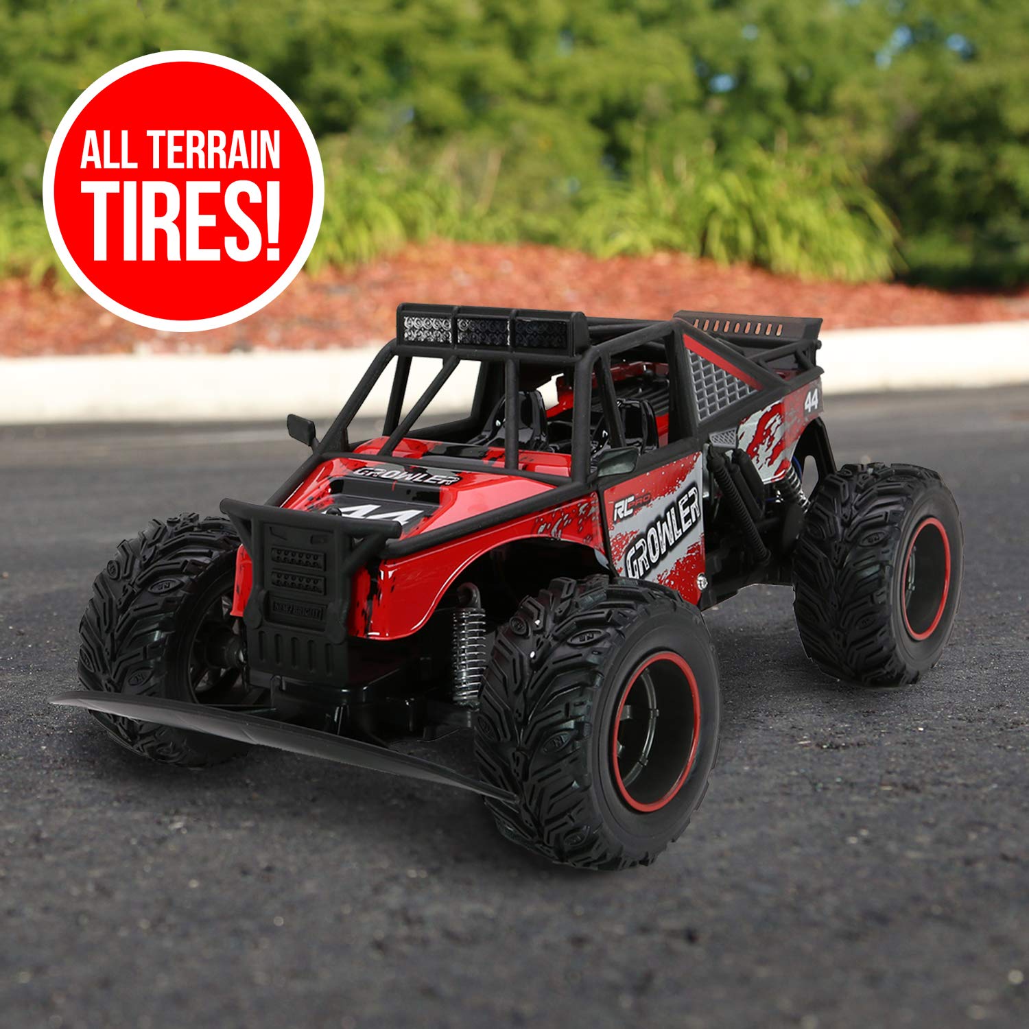 RC CHARGERS Growler Remote Controlled Off Road Truck, 1:12 Scale | Polycarbonate Body, Rugged Suspension, Off-Road Capable, 2.4GHz, Pistol Grip Control | 9.6v Battery and Charger Included