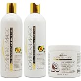 Dominican Magic Nourishing Shampoo &amp; Conditioner Set &ndash; Hydrating Shampoo &amp; Conditioner for Dry, Damaged Hair with Avocado &amp; Coconut- Strengthens, Repairs &amp; Reduces Breakage with Fortifying Conditioner