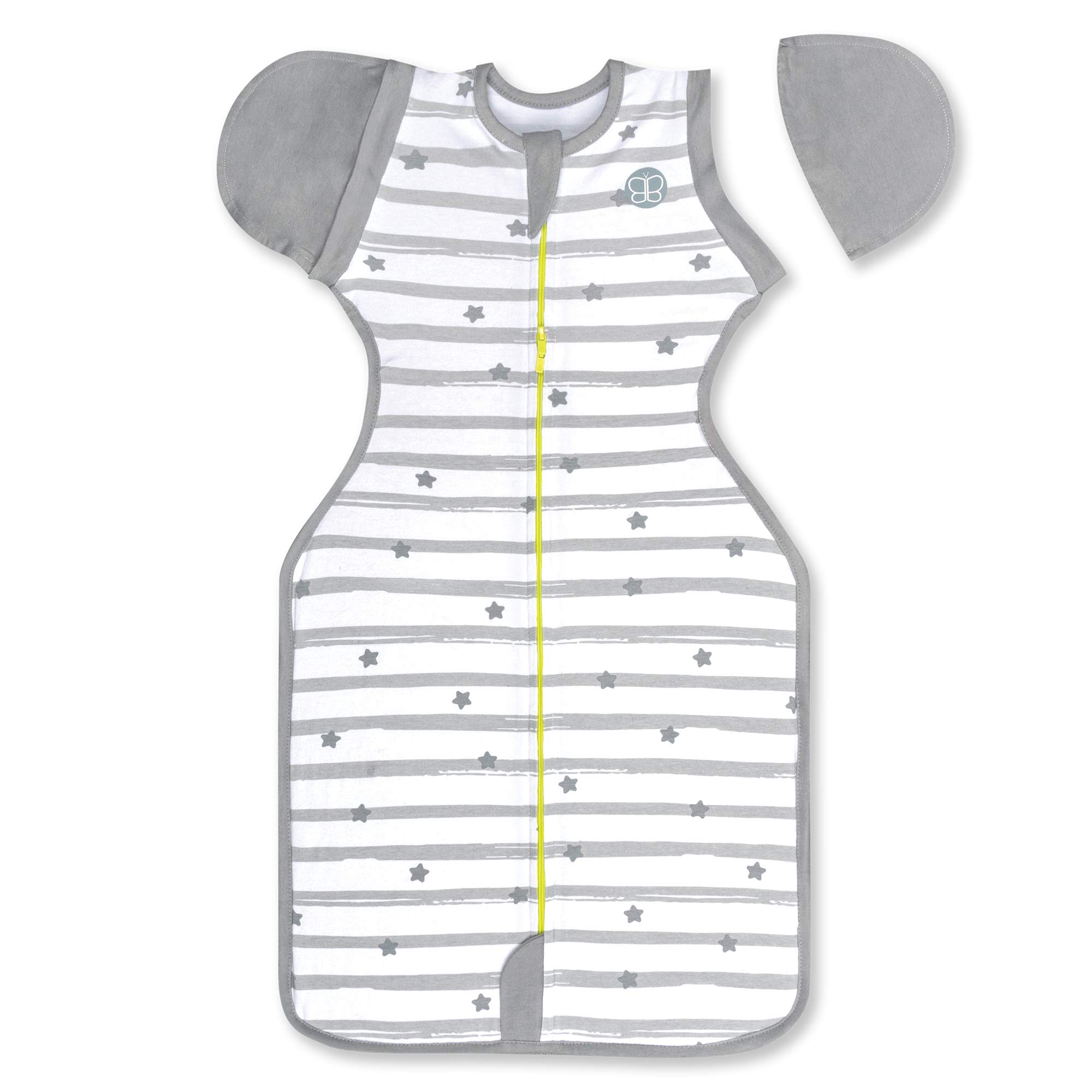 bblüv - Sleëp - Transition Zipper Swaddle Sack with Removable Sleeves -Arms Up Swaddle for Newborns and Infants - Extra Large