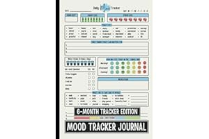 Mood Tracker Journal: A 6-Month Daily Mental Health & Wellness Diary with Prompts for Relieving Anxiety, Borderline Personality Disorder or Depression for Women & Teenage Girls
