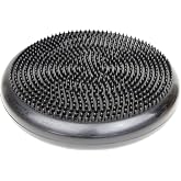 Cando-30-1870 CanDo Inflatable Balance Disc for Balance Training, Proprioception, Strengthening Lower Extremities, Posture, Back Pain, Stress Relief, Restlessness and Anxiety. Black, 14&rdquo; Diameter