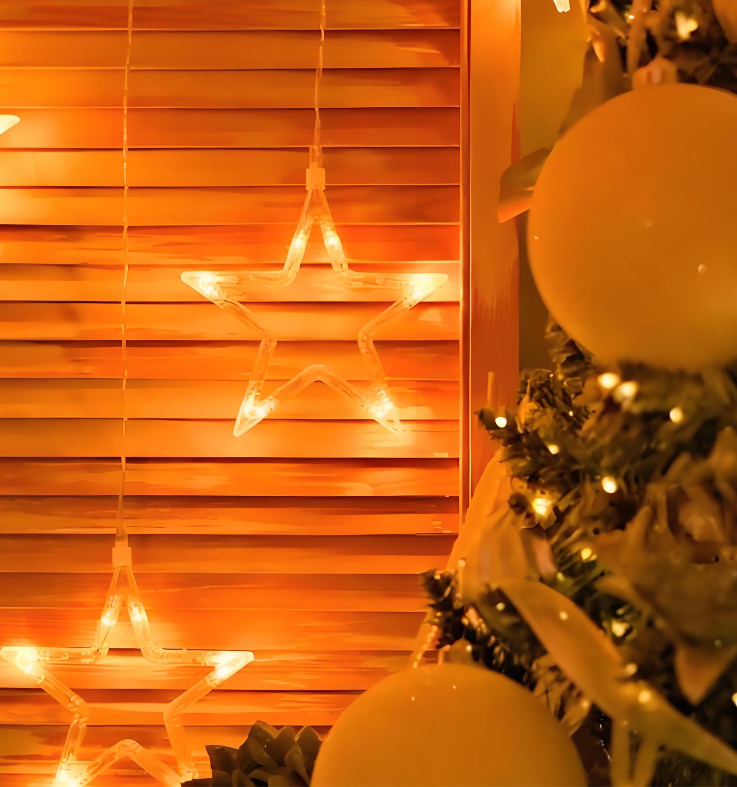 Aourow 3 Stück LED Sterne Weihnachtsbeleuchtung, Weihnachtsdeko Fenster Batteriebetriebene mit Doppelseitiges Klebeband,2 Modi Warmweiß Weihnachtsstern Innen für Weihnachten, Fest,Party,Hochzeit