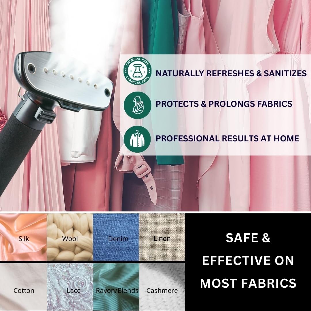 SALAV Professional Standing Garment Steamer with Retractable Power Cord, Foot Pedal Control, Wheels for Easier Movement (Gold)