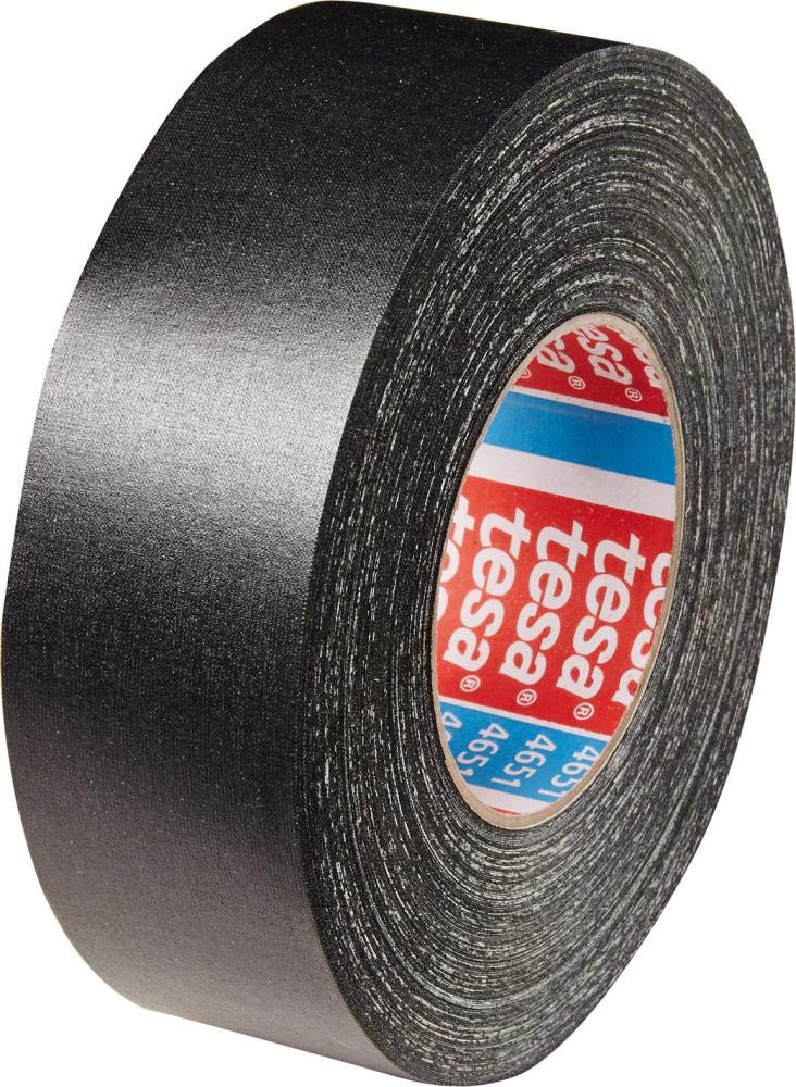 Tesa 04651-00507-00 "Premium" Cloth Tape, Black, 50 m x 38 mm — image 1