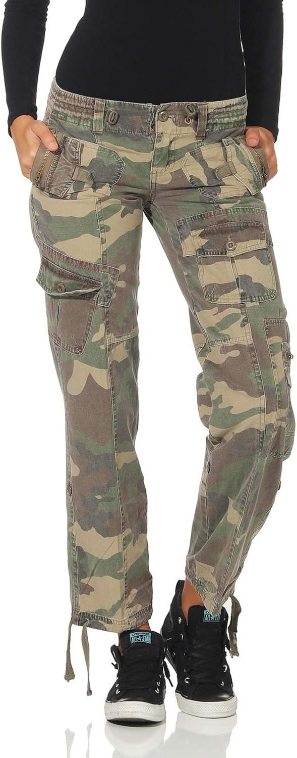 Faszinierend Cargohose Camouflage Damen Ebenbild