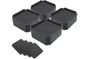 Y-CFHFC 4 Pack Bed Risers Heavy Duty, Adjustable Furniture Risers for Bed Couch Sofa Desk Chair Blocks, Lift Height 1.5", 3" 