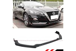 CUZTOM TUNING JDM Sport Glossy Black Front Bumper Lip Spoiler Splitter Kit Compatible For With 2019-2021 Nissan Altima
