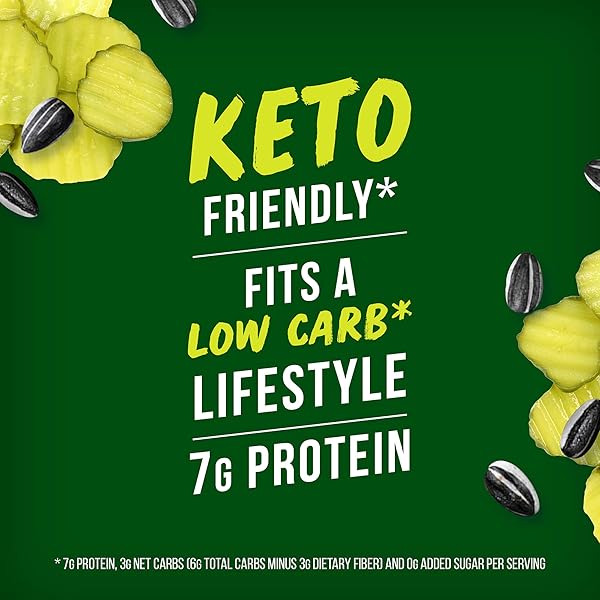 BIGS VLASIC DILL PICKLE SUNFLOWER SEEDS, KETO FRIENDLY SNACK, 5.35-OZ. BAG (PACK OF 12)