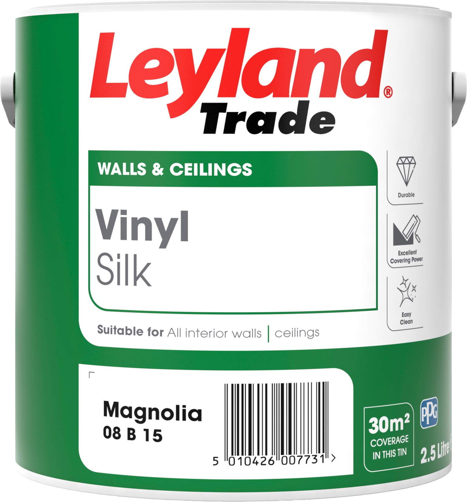 Leyland Trade Vinyl Silk Emulsion Paint - Magnolia 2.5L