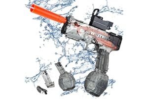 EWRITN Electric Water Gun for Adults – Automatic, High-Powered, Battery-Operated Water Pistol with 32 Ft Range, 550ML Large Capacity Squirt Gun for Summer Outdoor Fun