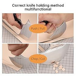 WUTA Leather Cutting Knife Ultra Sharp Round Head