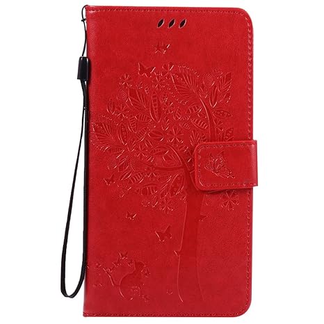 Nancen Compatible with Handyhülle Huawei Ascend Mate 7 (6,0 Zoll) Flip Schutzhülle Zubehör Lederhülle mit Silikon Back Cover 
