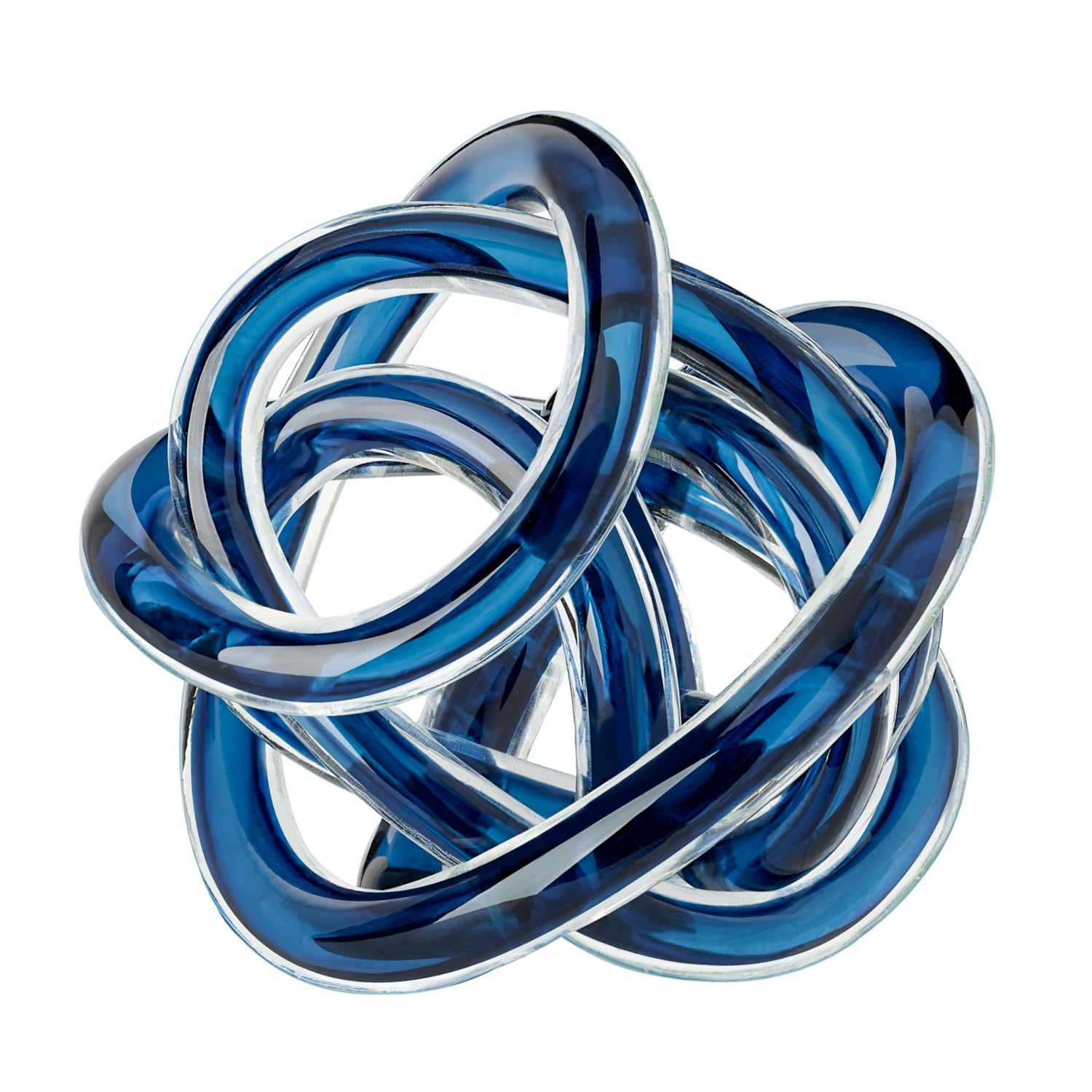 Torre & Tagus Orbit Glass Decor Ball Small - Indigo Blue