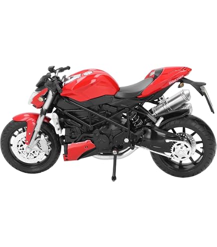 Juguete Motocicleta De Aleación Roja Y Negra – Simulación Con Tracción Por Fricción, Ideal Para Colección Y Regalo Para Niños 3-10 Años