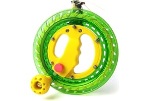CHIEON ZOE Kite String Reel Winder Spool 7inches(Dia) & 650 feet Line Lockable Kite Wheel Heavy Duty (Green, 7 inches)