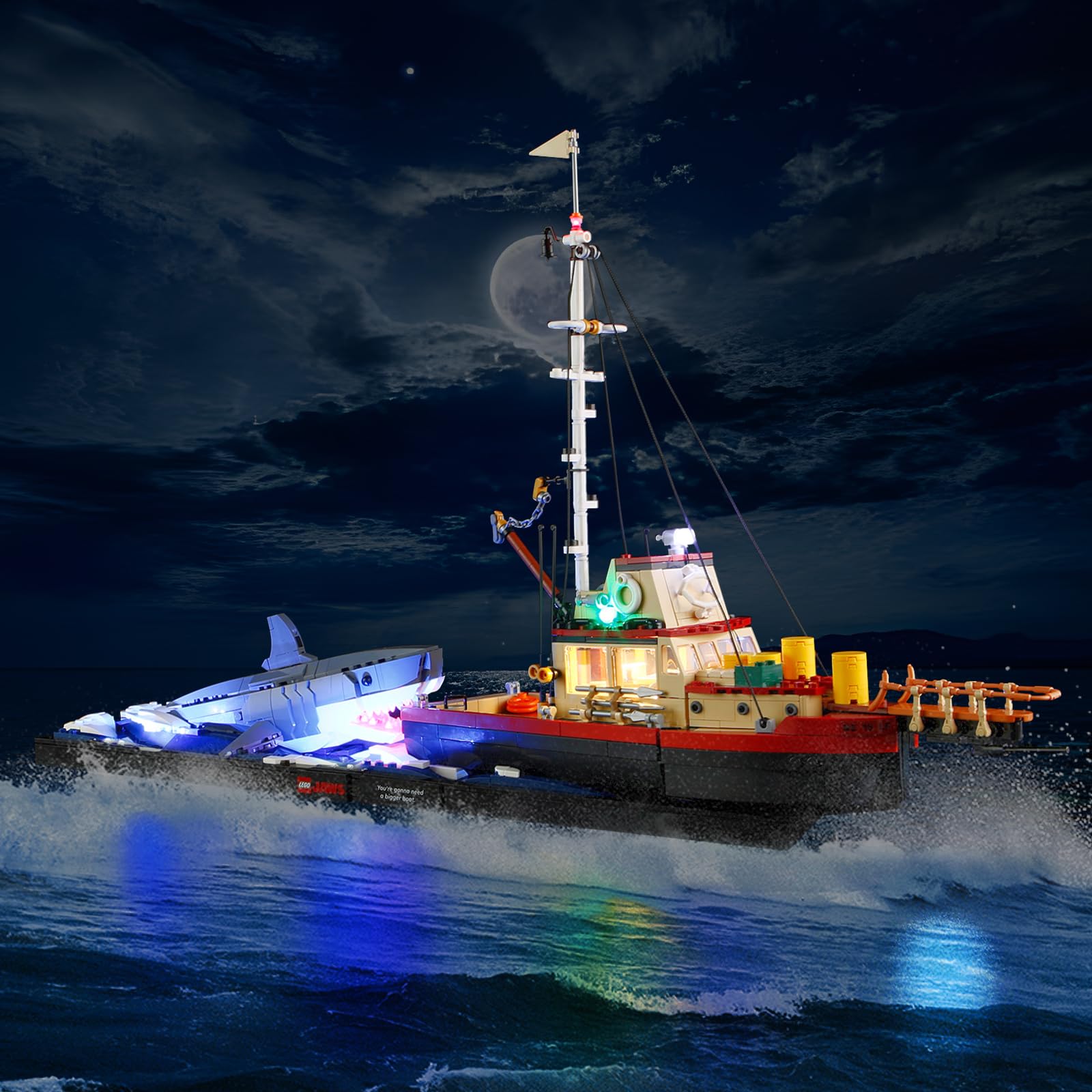LIGHTAILING Light For 21350 Jaws - Led Lighting Kit Compatible With Building Blocks Model - NOT Included The Model Set
