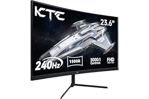 KTC 24 Inch Curved 240Hz Gaming Monitor, FHD 1500R Curved Computer Monitor 1080P, 3000:1 Contrast, Adaptive Sync, HDR, MPRT 1