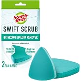 Scotch-Brite Swift Scrub Bath Cleaner Scrubbers, 2 Pack | Soap Scum Remover for Cleaning Bathroom, Bathroom Scrubber Pads Safe for Tile, 2 Bathroom Cleaner Scrubbers