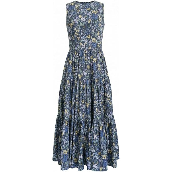 Milkmaid Women's Summer Floral Split Maxi Dress - Puff Sleeve Boho