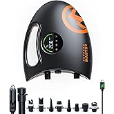 OutdoorMaster Shark 2S 88.8Wh Electric Paddle Board Pump, Rechargeable Battery for 6 SUPs Inflation & Deflation, 20PSI SUP Ai
