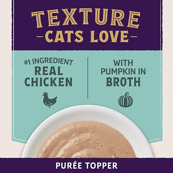 NATURAL BALANCE ULTRA PROTEIN PLUS WET CAT FOOD, IMMUNE & DIGESTIVE HEALTH REAL CHICKEN WITH PUMPKIN PUREE TOPPER WITH CHICKEN LIVER & CHICKEN HEART, HIGH PROTEIN CAT FOOD – 2.4 OZ.